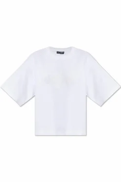 Dolce & Gabbana WHITE T-shirt with embroidered logo