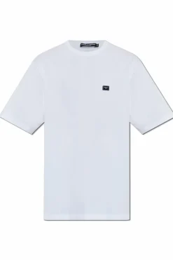 Dolce & Gabbana WHITE T-shirt with logo applique