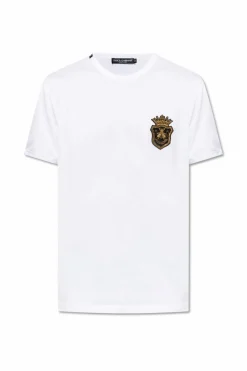Dolce & Gabbana WHITE T-shirt with appliquƩ