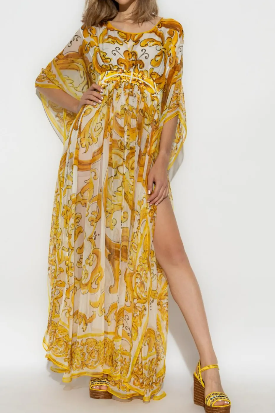 Dolce & Gabbana YELLOW Dress with Majolica print
