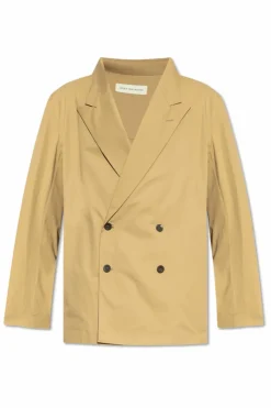 Dries Van Noten beige Double-breasted blazer Caplans