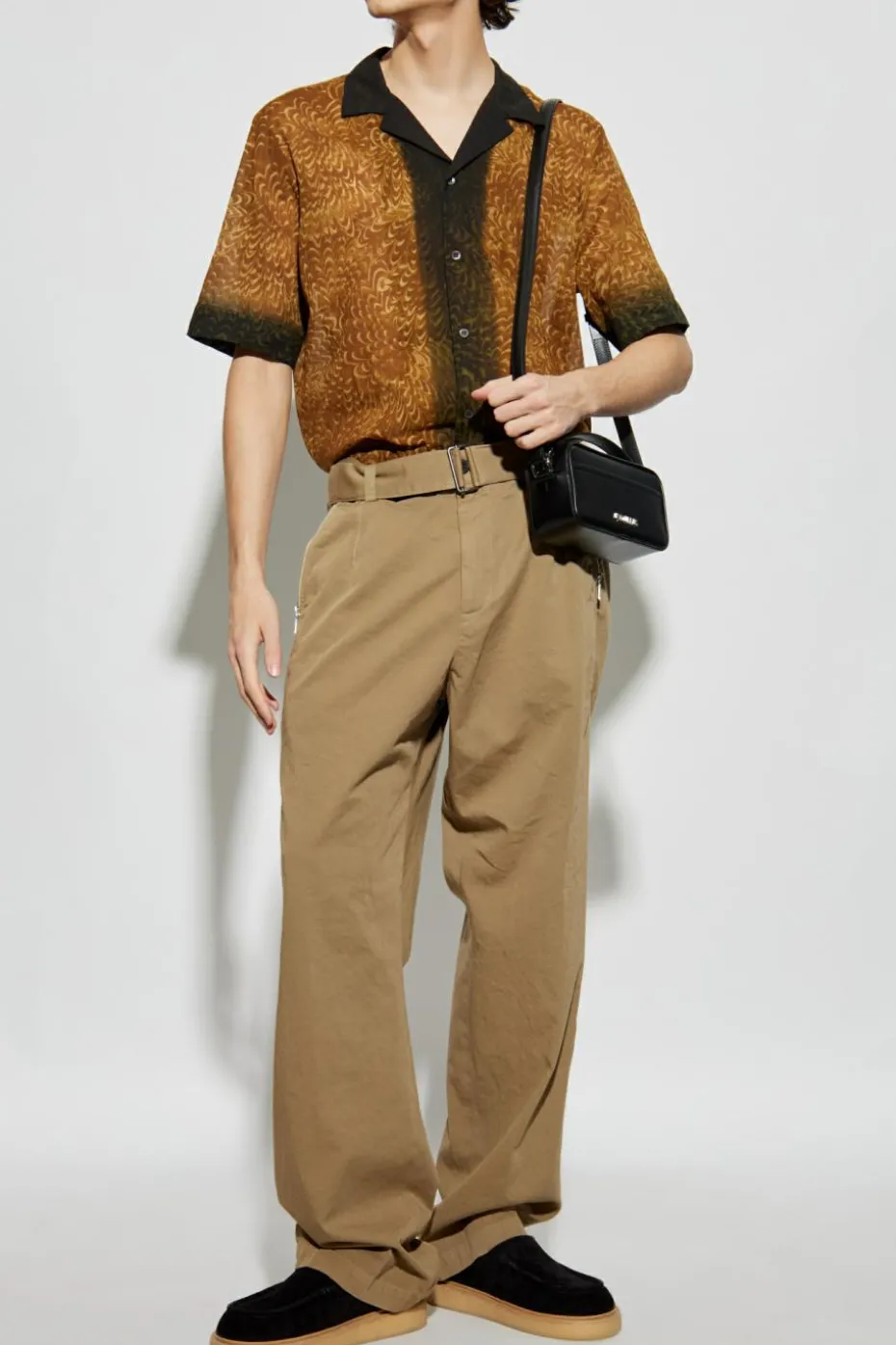 Dries Van Noten beige Pants with Belt