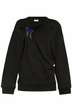 Dries Van Noten BLACK Sweatshirt with appliqué