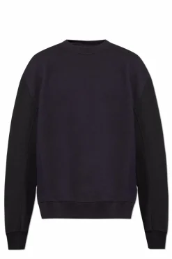 Dries Van Noten BLACK Sweatshirt with decorative zipper