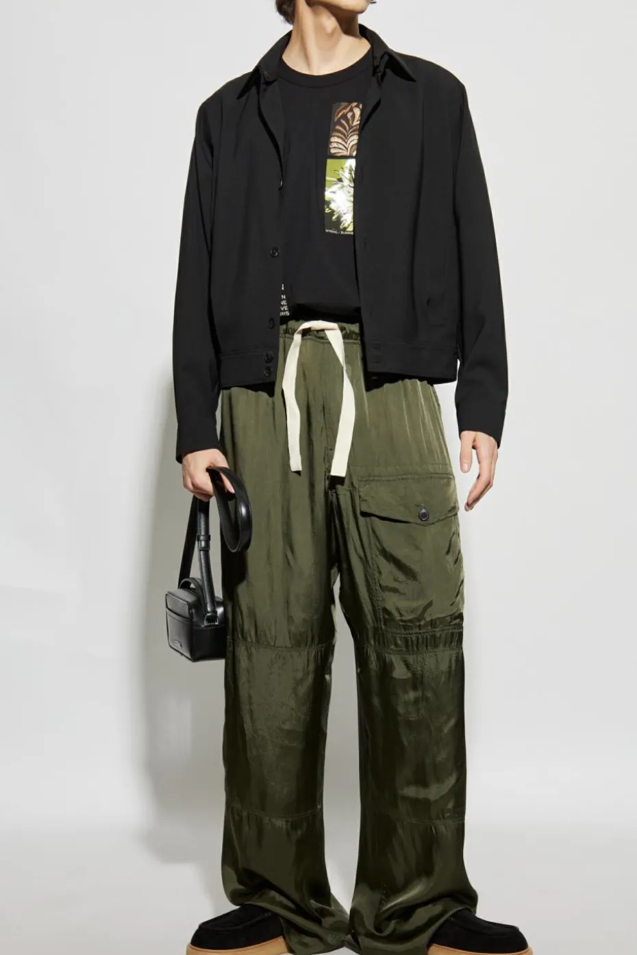 Dries Van Noten BLACK T-shirt with prints