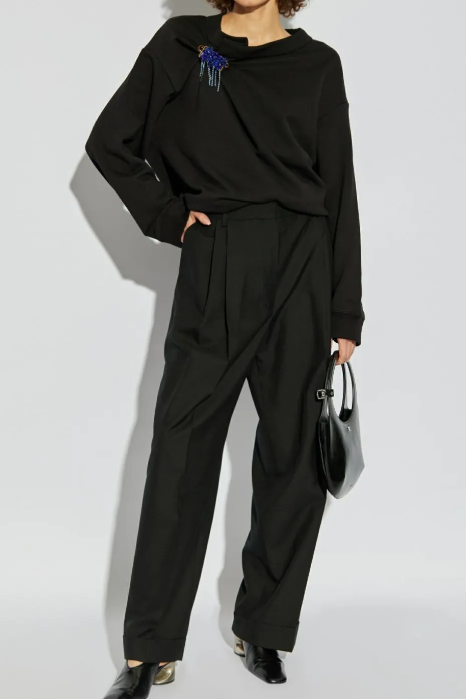 Dries Van Noten BLACK Wool Pants