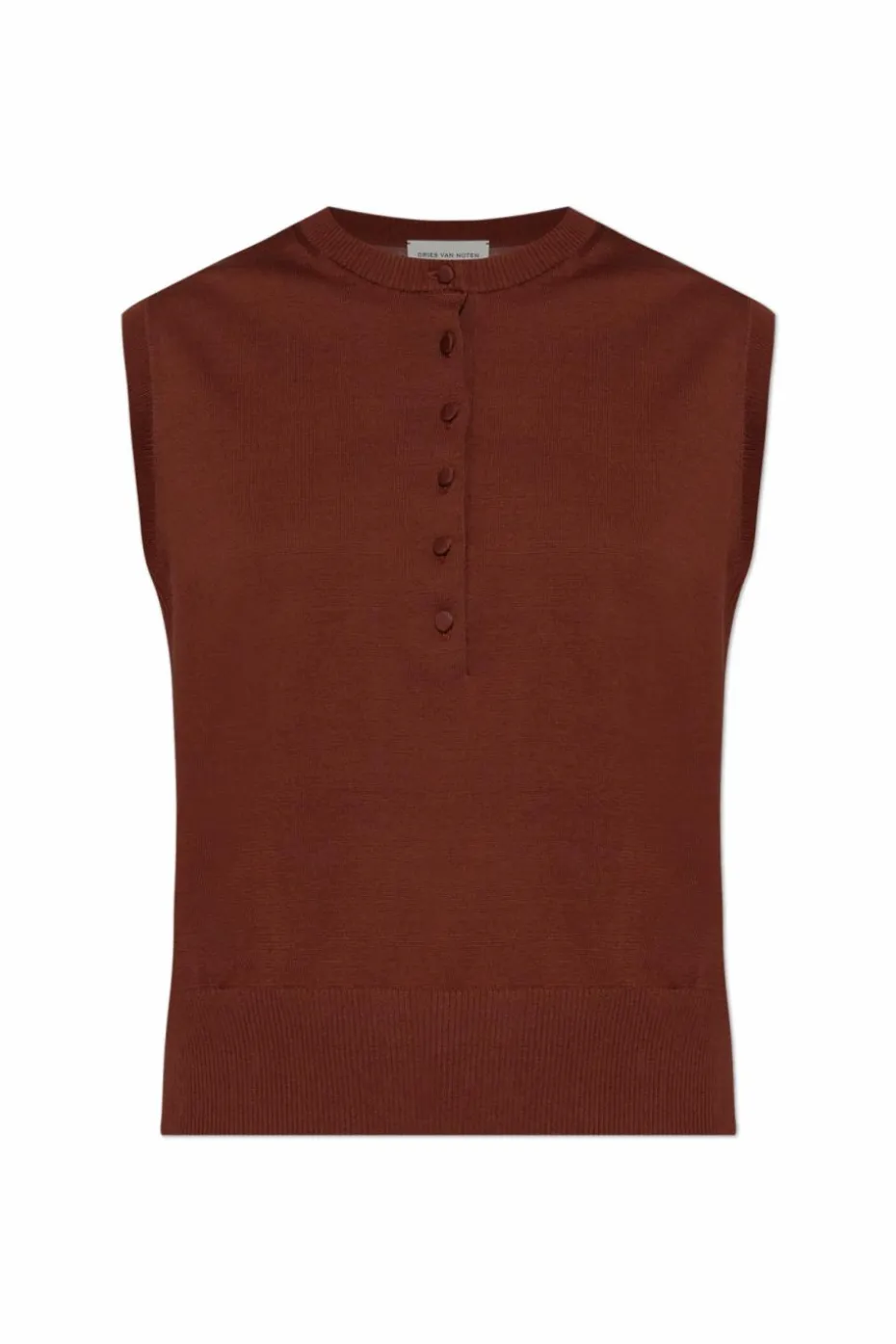 Dries Van Noten BROWN Cotton vest