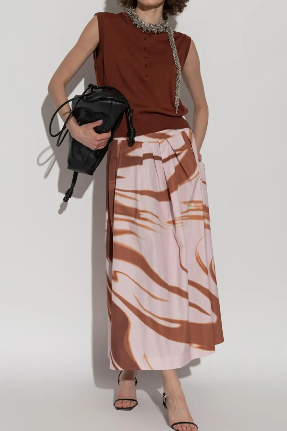 Dries Van Noten BROWN Cotton vest