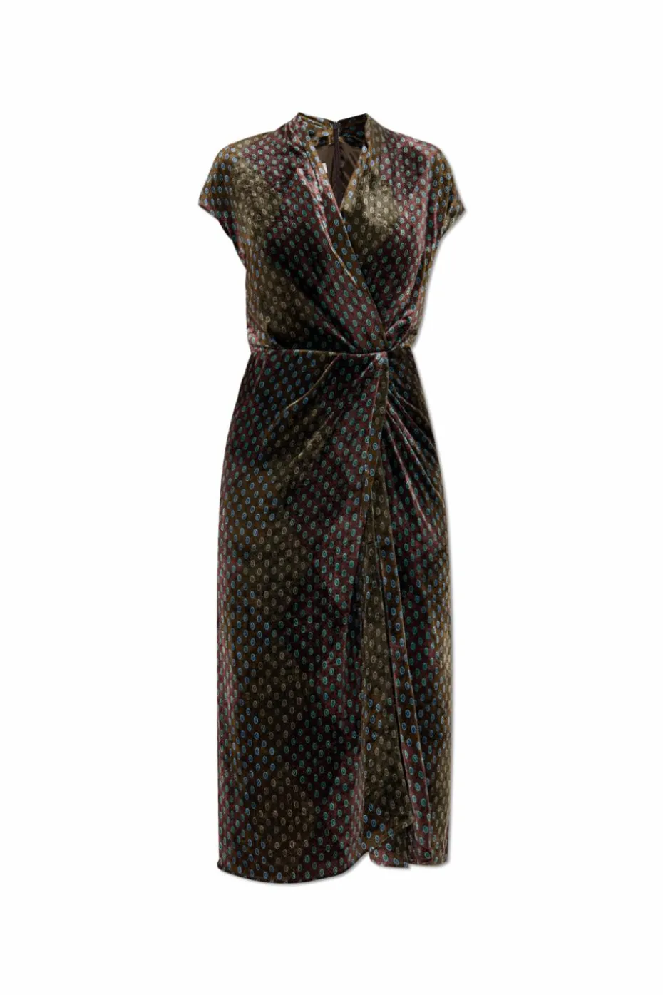 Dries Van Noten BROWN Velvet dress