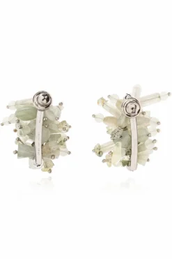Dries Van Noten GREEN Earrings with applique