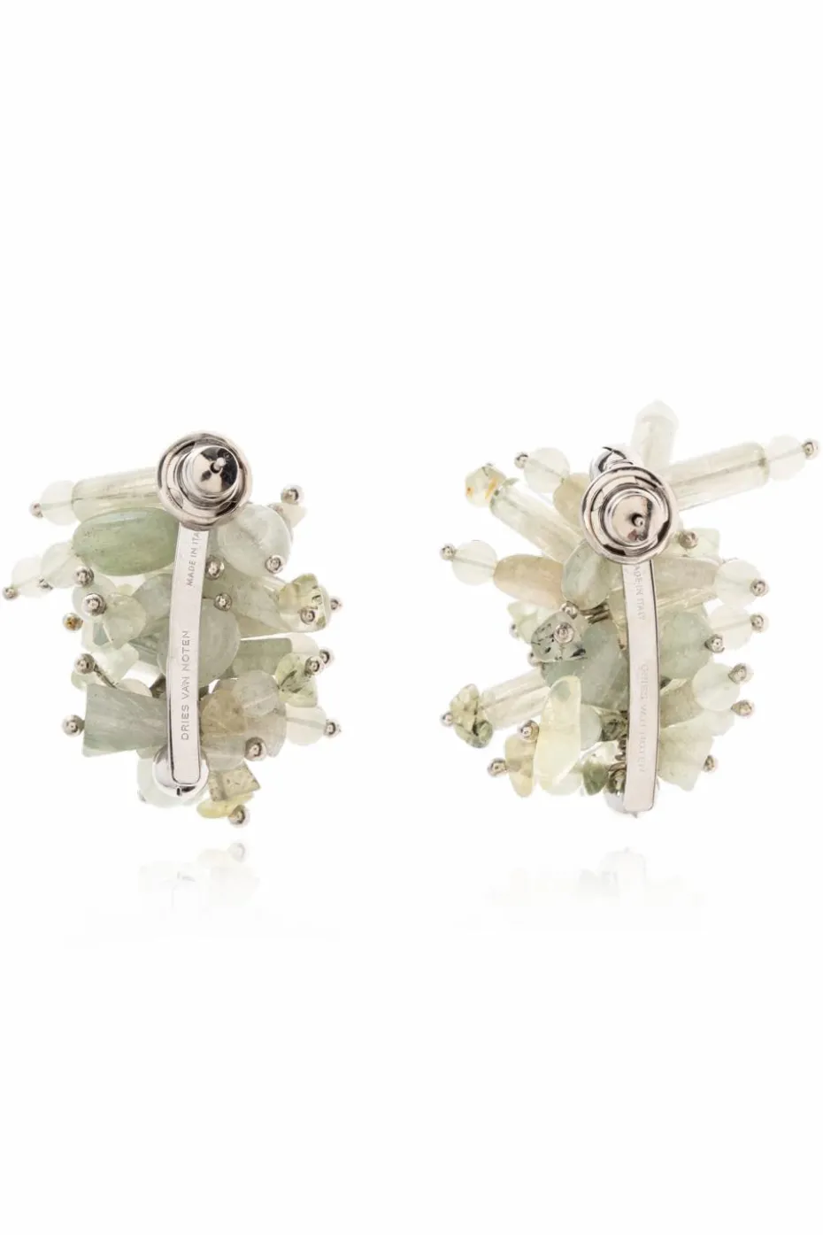 Dries Van Noten GREEN Earrings with applique