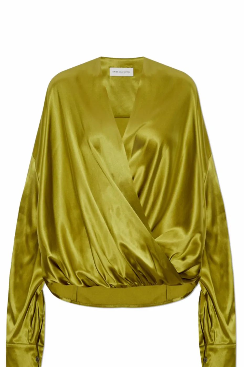 Dries Van Noten GREEN Silk top