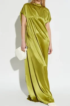 Dries Van Noten GREEN Silk dress