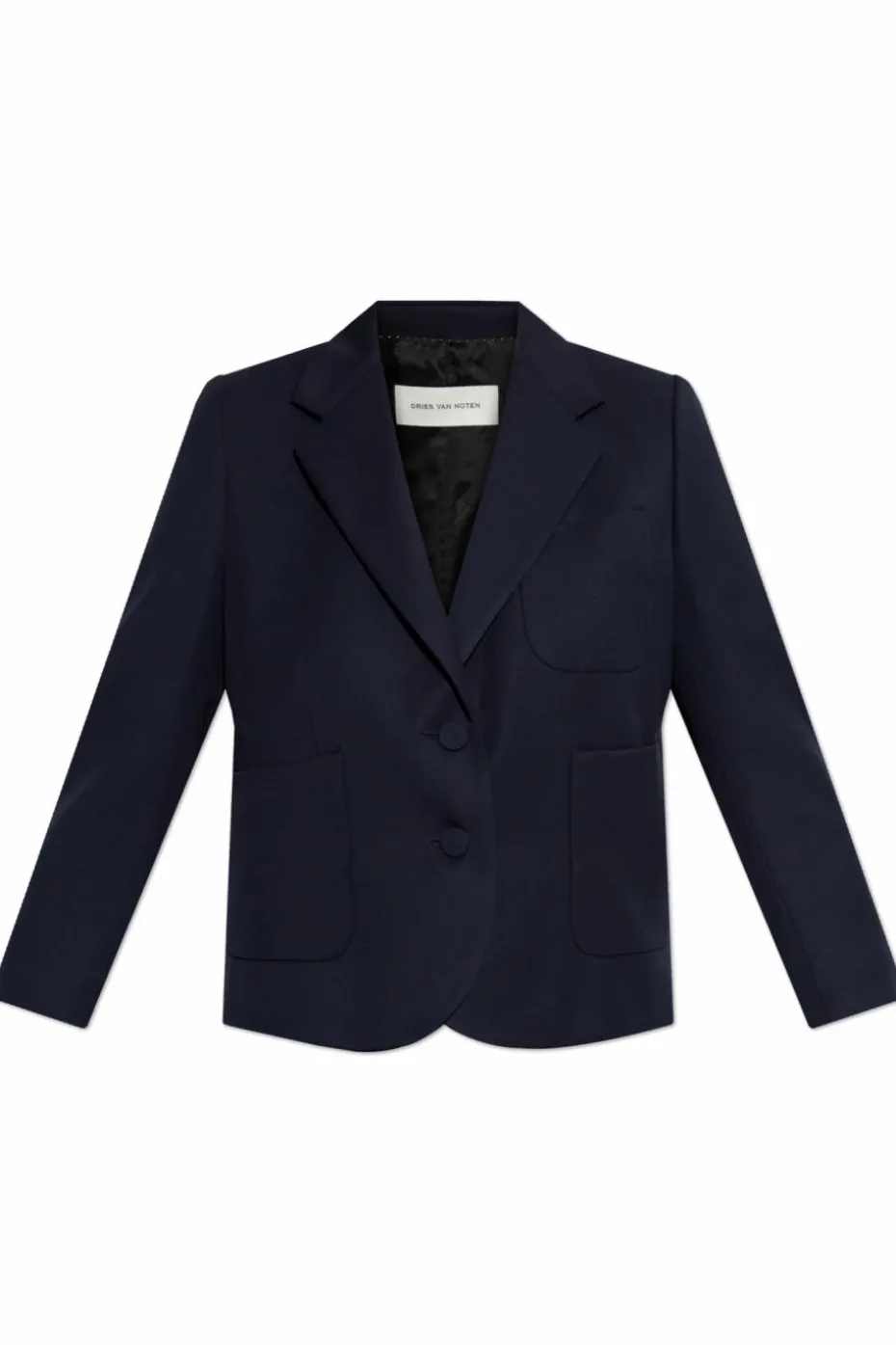 Dries Van Noten NAVY BLUE Wool blazer with pockets