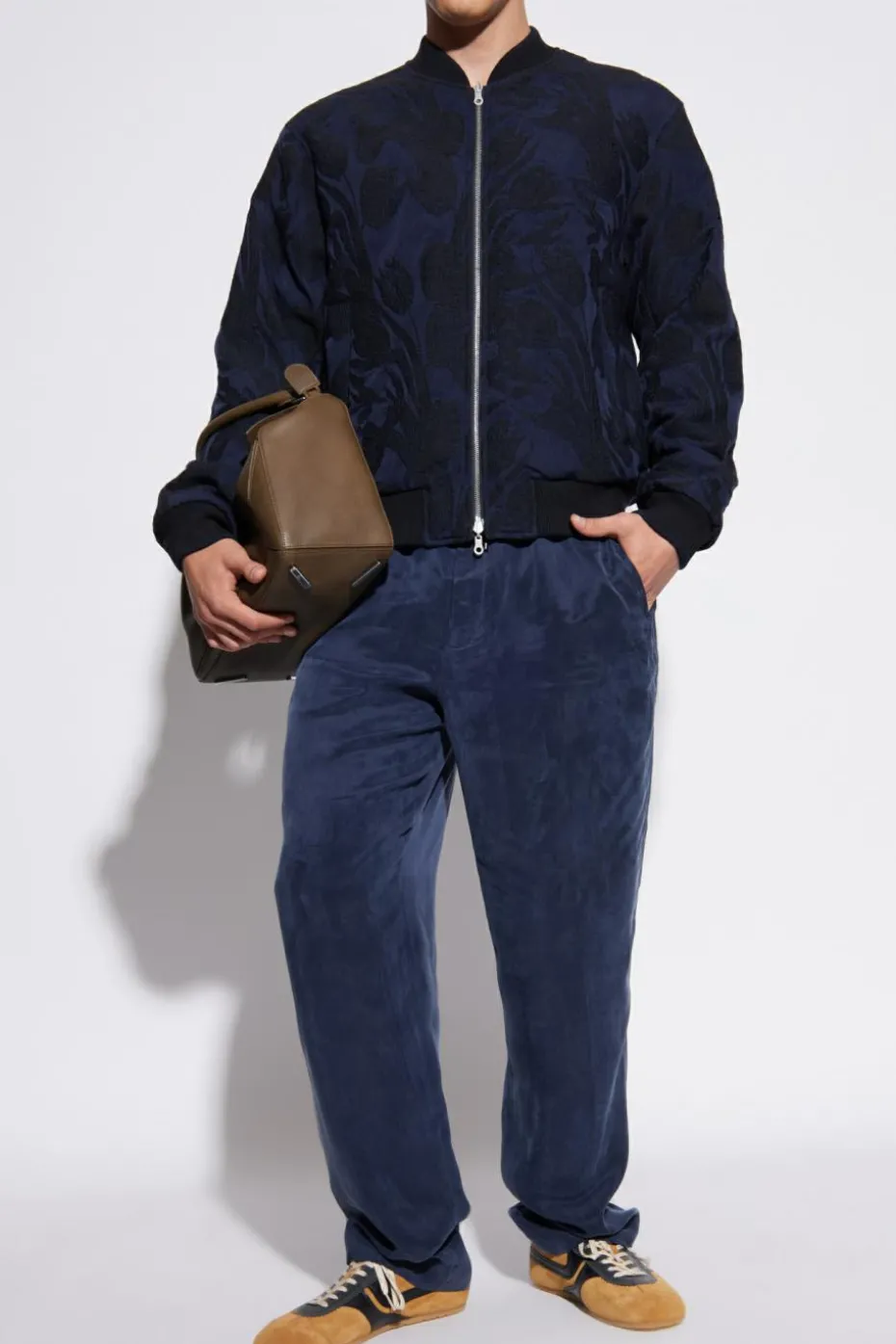 Dries Van Noten NAVY BLUE Reversible "Volker" bomber jacket