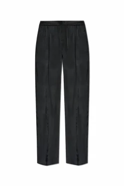 Dries Van Noten NAVY BLUE Satin pants