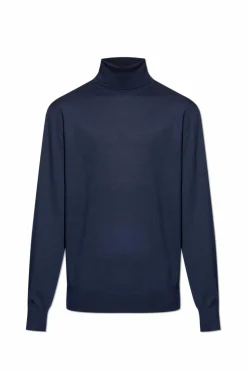 Dries Van Noten NAVY BLUE Wool turtleneck