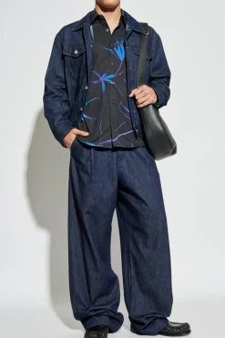 Dries Van Noten NAVY BLUE "Vuskin" denim jacket