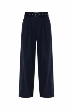 Dries Van Noten NAVY BLUE Wool Pants