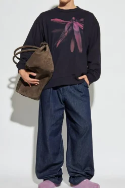 Dries Van Noten NAVY BLUE Sweatshirt "Hax"