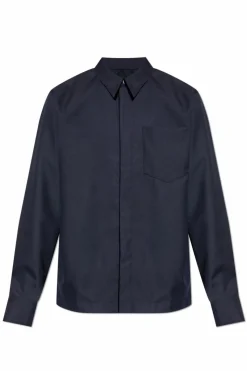 Dries Van Noten NAVY BLUE Wool shirt