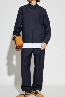 Dries Van Noten NAVY BLUE Wool shirt