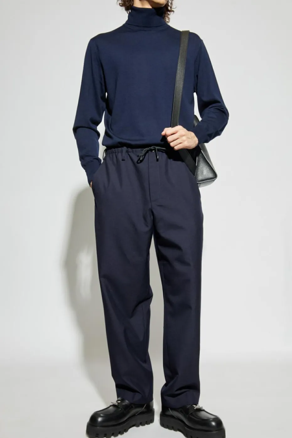 Dries Van Noten NAVY BLUE Wool trousers