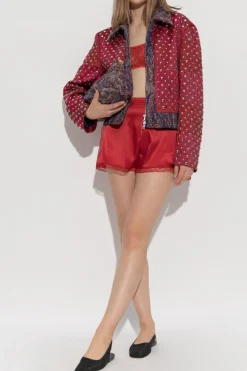 Dries Van Noten RED Silk shorts