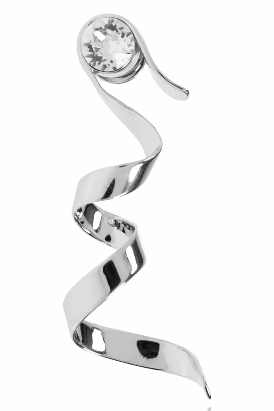 Dries Van Noten SILVER Earrings with shimmering crystal