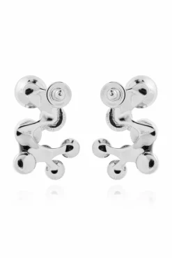 Dries Van Noten SILVER Earrings with shimmering crystals