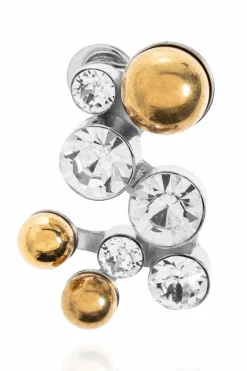 Dries Van Noten SILVER Earrings with shimmering crystals