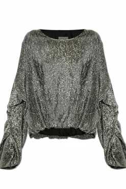 Dries Van Noten SILVER Sequin top