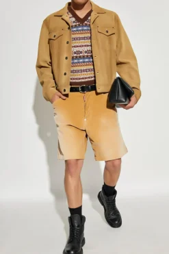 Dsquared2 beige Corduroy shorts