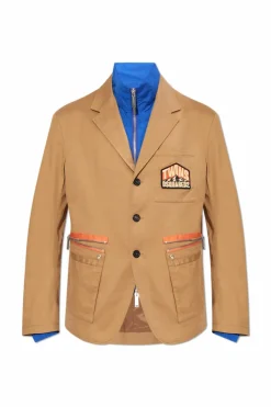 Dsquared2 beige Cotton blazer with appliqués