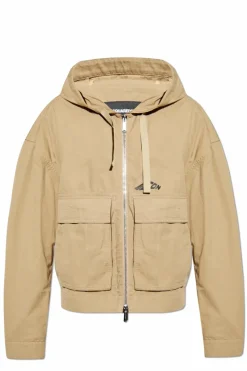 Dsquared2 beige Light hooded jacket