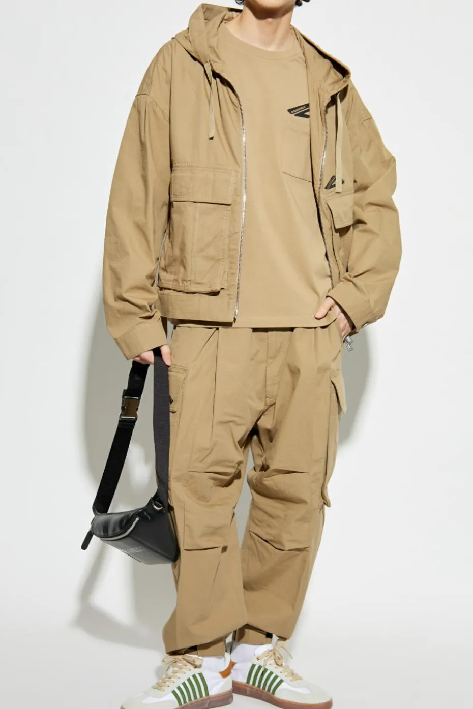 Dsquared2 beige Light hooded jacket