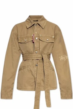Dsquared2 beige Shirt with belt