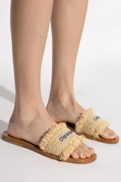 Dsquared2 beige Slides capsule 'Summer Lovers'