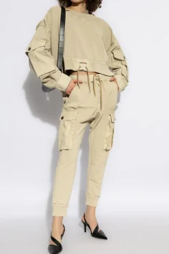 Dsquared2 beige Sweatshirt with Ties
