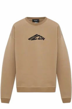 Dsquared2 beige Sweatshirt with printed logo