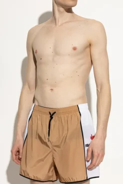 Dsquared2 beige Swim shorts with logo