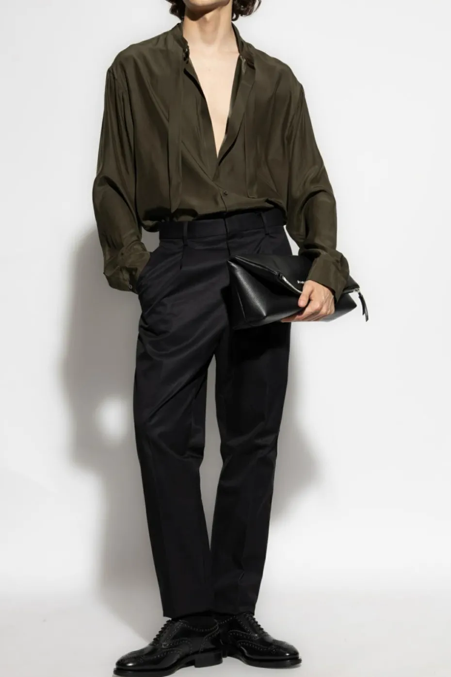 Dsquared2 BLACK "1 Pleat Aviator" trousers