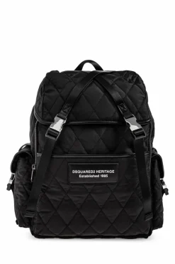 Dsquared2 BLACK Backpack with logo