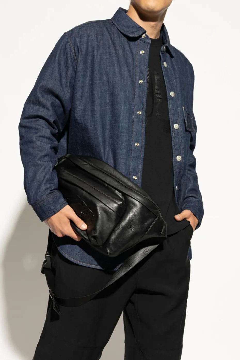 Dsquared2 BLACK Belt bag with logo