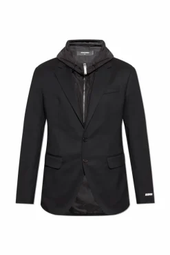 Dsquared2 BLACK Blazer with sewn-in jacket