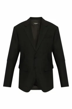 Dsquared2 BLACK Blazer with wool finish