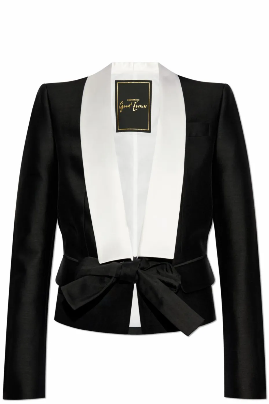 Dsquared2 BLACK Blazer with decorative tie