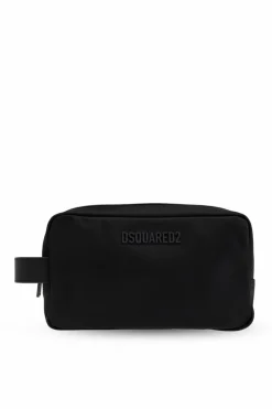 Dsquared2 BLACK Cosmetic bag with logo