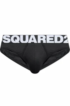 Dsquared2 BLACK Cotton briefs with logo