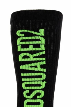 Dsquared2 BLACK Cotton socks with logo